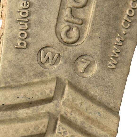 Crocs A-Leigh Leather Black Cork Wedge Slingback Open Toe Sandals Shoes sz 7 - Picture 16 of 16